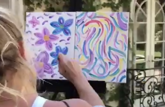 Close-up of Britney’s flowers.